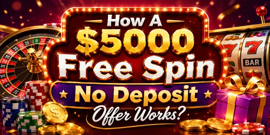 How A $5000 Free Spin No Deposit Offer Works